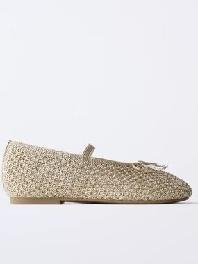 GOLD Classic Woven Ballet Flat in Metallic